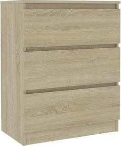 vidaXL sonoma tölgy színű szerelt fa tálalószekrény 60 x 35 x 76 cm