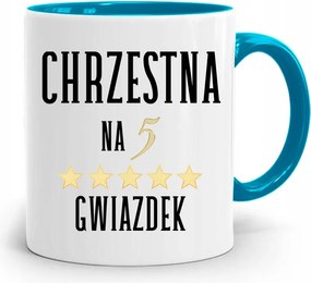 Keresztelői Bögre Kék Ajándék fényképes nyomtatással