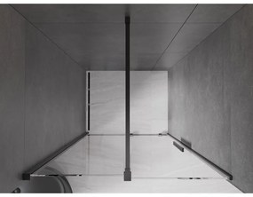 Mexen Velar, nyitható tolóajtó 110x200 cm, 8mm átlátszó üveg, fekete matt, 871-110-000-01-70
