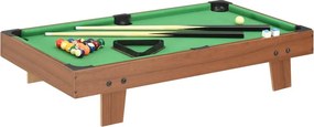 vidaXL barna és zöld mini biliárdasztal 92 x 52 x 19 cm