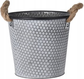 Dombornyomott fém borító virágcseréphez 19x19x22cm, közepes