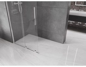 Mexen Velar, nyílásba tolóajtó Walk-In típusú 90 cm, 8 mm átlátszó üveg, króm, 871-090-000-03-01