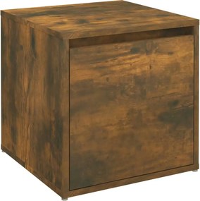 vidaXL füstös tölgy színű szerelt fa tárolódoboz 40,5 x 40 x 40 cm