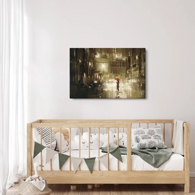 Kép - Nő egy esős éjszakán (90x60 cm)