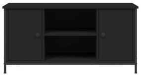 fekete szerelt fa TV-szekrény 100x40x50 cm