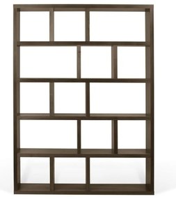 Barna könyvespolc diófa dekorral 150x198 cm Berlin – TemaHome