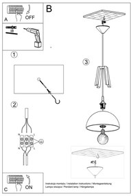 Olla fehér függőlámpa - Sollux