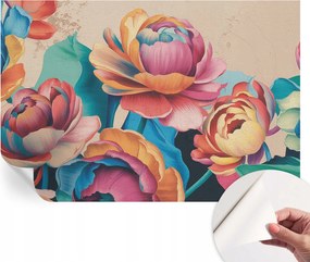 Fotótapéta Öntapadós Dekoratív tapéta Virágos harmónia 104x70 cm