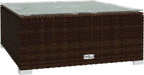 7 részes barna polyrattan kerti ülőgarnitúra párnákkal