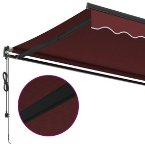 burgundi vörös automata kihúzható napellenző 300 x 250 cm
