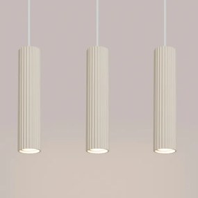 Sollux SL.1594 - Csillár zsinóron KARBON 3xGU10/10W/230V krémes