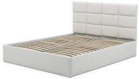 TORES II kárpitozott ágy matrac nélkül (160x200 cm) Fehér Eko-bőr