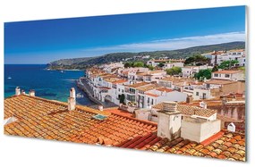 Üvegképek Spanyolország Város hegyek tenger 120x60cm