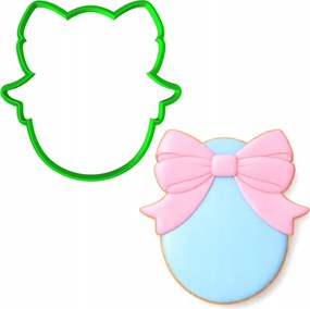 Húsvéti Forma Mézeskalács lyukasztó Húsvéti Tojás Masnival 10cm