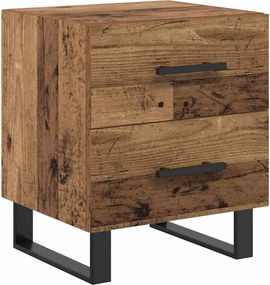 vidaXL Éjjeliszekrény fiókkal Öreg fa 40 x 35 x 47,5 cm Faanyag