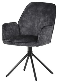 Fekete Bársony Étkezőszék. HC-511 BK4