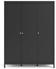 Madrid fekete ruhásszekrény 150x199 cm - Tvilum