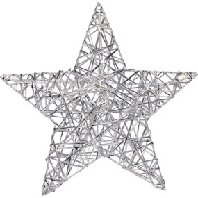 Karácsonyi világító csillag Silver, 30 x 30 cm, 20mikro LED, elemes
