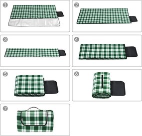 Piknik takaró, strand takaró, 2x2 m, kockás