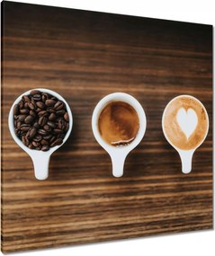 Vászonkép 80x80 Kávé a csészék szakértőjének