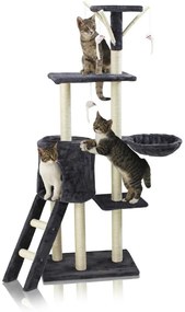Kaparófa macskáknak Hawaj 138 cm | sötét szürke