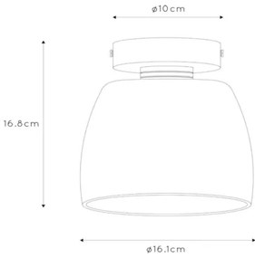 Lucide 30164/01/02 - Fürdőszobai mennyezeti lámpa TYLER 1xG9/33W/230V IP44 arany