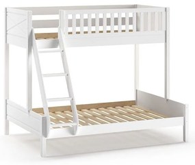 Fehér emeletes gyerekágy 140x200-90x200 cm Scott - Vipack
