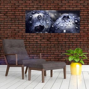 Vízcseppekkel ellátott gyümölcs képe (120x50 cm)