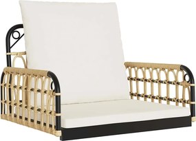 vidaXL polirattan és acél hintaszék párnákkal 63 x 58 x 39 cm