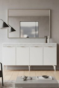 Batum komód, fehér-arany, 150 cm