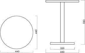 Kerek tárolóasztal ø 44 cm Odo – noo.ma