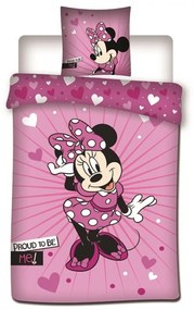 Disney Minnie Proud ágyneműhuzat 140×200cm, 63×63 cm microfibre