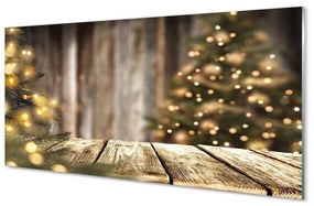 Üvegképek Táblák karácsonyfa fényei 100x50 cm