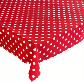Abrosz Foltálló Asztal Pöttyös Piros 160x300 cm