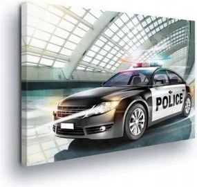 Vászonkép 80x60 Rendőrautó sebesség mozgás modernség dinamika fény város