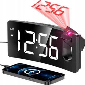 LED-es vetítő ébresztőóra – digitális óra projektorral