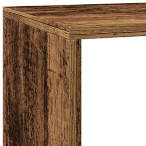 3 szintes antik színű elválasztó könyvespolc 137,5x29x103,5 cm