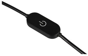 Fekete-ezüstszínű LED asztali lámpa (magasság 14 cm) Orbit – Trio Select