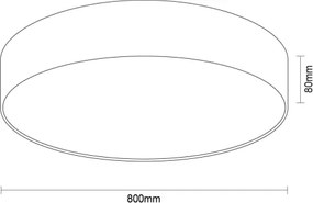 LED mennyezeti lámpatest 135 W / 230 V / 3000/4000/6500 K / átm. 80 cm / fehér