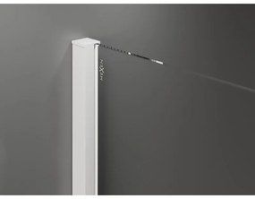 Mexen Velar, nyitható tolóajtó 160x200 cm, 8 mm átlátszó üveg, fehér profil, 871-160-000-01-20