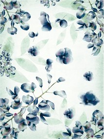 Flizelin fotótapéta Glicin virágok elegancia a nappaliba 184x254 +ragasztó