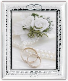 Képkeret 15x20 25. évfordulóra ezüst ajándék