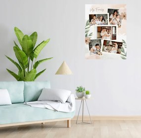 Fém poszter Személyre szabott fali dekoráció Család Fotók