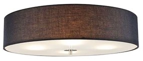 Rusztikus mennyezeti lámpa fekete 50 cm - Drum