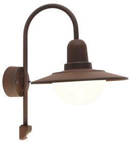 Vintage kültéri fali lámpa barna IP44 mozgásérzékelő - Herman