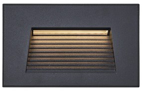 Modern, süllyesztett fekete fali lámpa 11,5 cm LED-del, IP65 - Trem