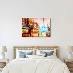 Kép - Esős idő és az Eiffel-torony (90x60 cm)