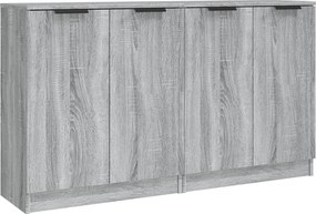 vidaXL 2 db szürke sonoma színű szerelt fa tálalóasztal 60x30x70 cm