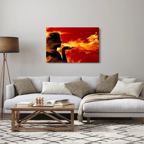Egy nő képe lángokkal (90x60 cm)