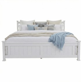 Ágy ágyráccsal, fenyő/fehér, 160x200 LUCAS NEW